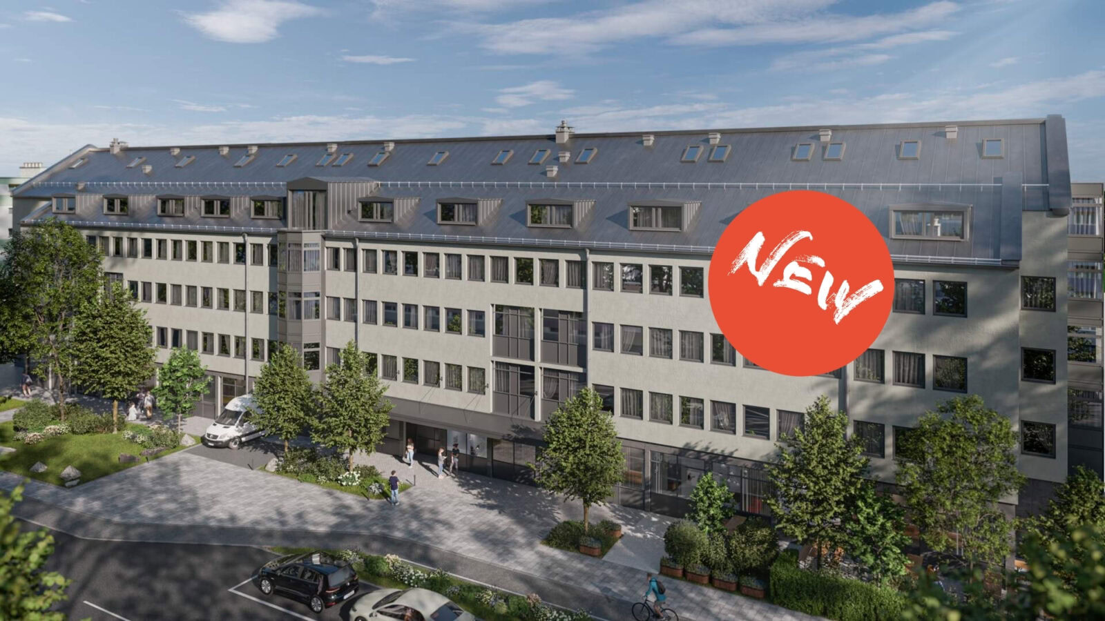Exterior view of the munich student apartments at Staytoo Munich on Ottobrunner Strasse